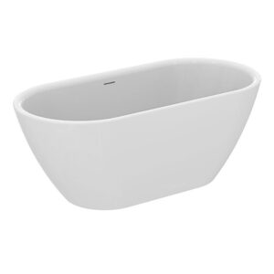 Ideal Standard Adapto 1550 x 750mm Oval Freestanding Double Ended Bath with Clicker Waste
