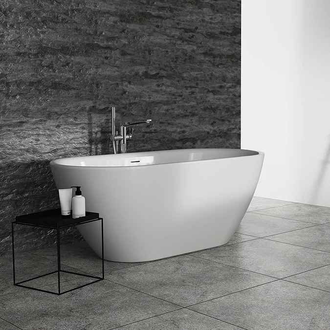 Ideal Standard Adapto 1550 x 750mm Oval Freestanding Double Ended Bath with Clicker Waste - Image 3