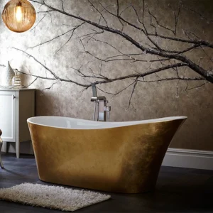 Heritage Holywell Freestanding Acrylic Bath (1710 x 745mm) - Gold Effect