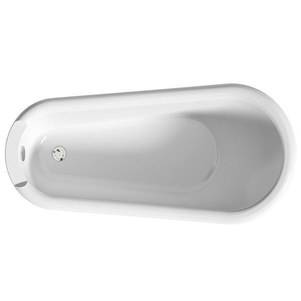 Orchard Traditional 1700 x 750mm Single Ended Slipper Bath with Brushed Brass Leg Set - Image 7