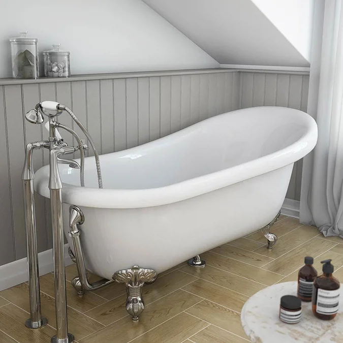 Astoria 1710 Roll Top Slipper Bath + Chrome Leg Set