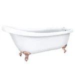 Oxford 1710 Roll Top Slipper Bath + Rose Gold Leg Set