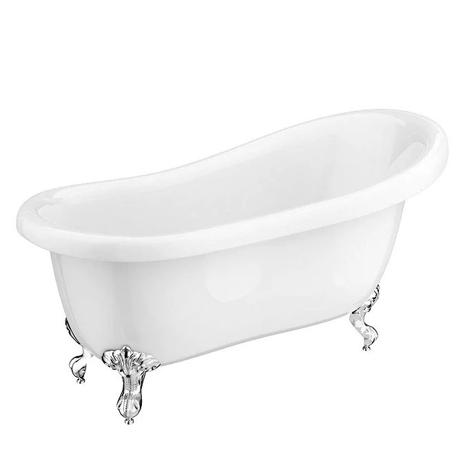 Astoria 1550 Roll Top Slipper Bath + Chrome Leg Set - Image 3