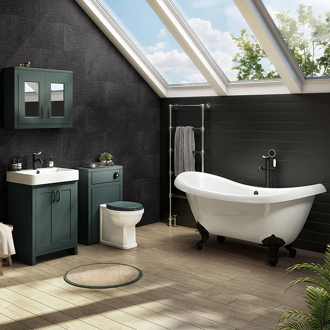 Earl 1750 Double Ended Roll Top Slipper Bath + Matt Black Leg Set - Image 7