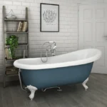 Astoria Blue 1710 Roll Top Slipper Bath w. Ball + Claw Leg Set