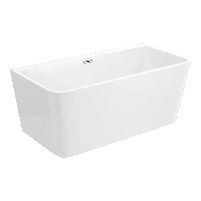 Orion 1500 x 750mm Small Back To Wall Modern Square Bath - Image 3