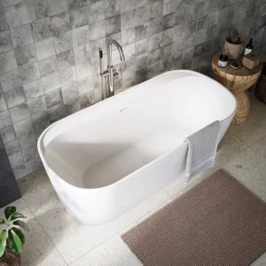Cruze Curved Back To Wall Bath (1700 x 800mm) with Waste