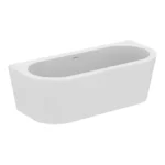 Ideal Standard Adapto 1800 x 800mm D-Shape Freestanding Bath with Clicker Waste