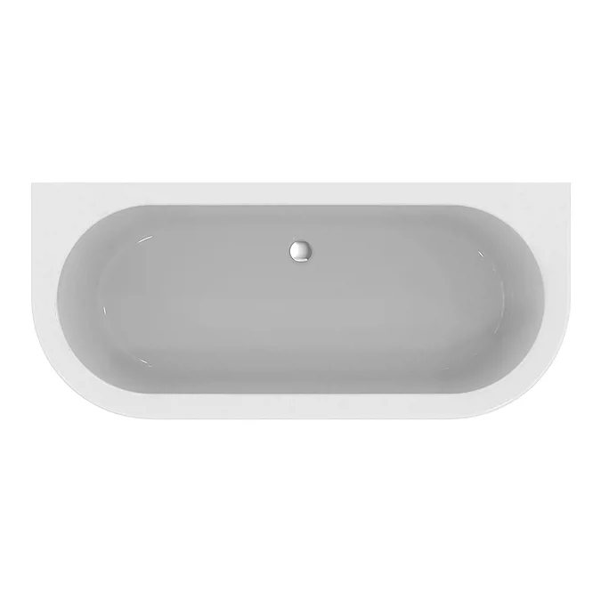 Ideal Standard Adapto 1800 x 800mm D-Shape Freestanding Bath with Clicker Waste - Image 2