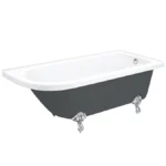 Appleby Grey 1700 Roll Top Shower Bath + Chrome Leg Set