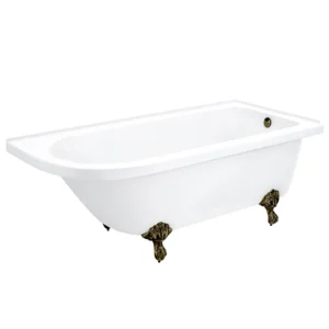 Appleby 1700 Roll Top Shower Bath + Antique Brass Leg Set