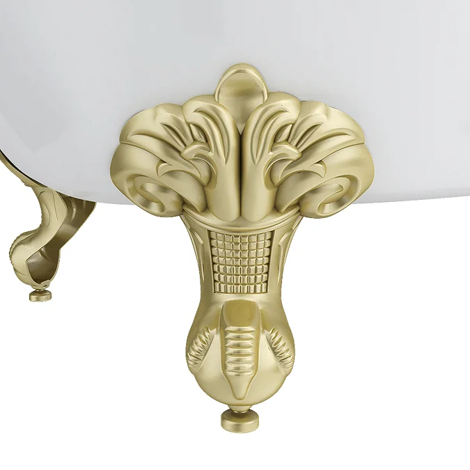 Appleby 1700 Roll Top Shower Bath + Brushed Brass Leg Set - Image 4