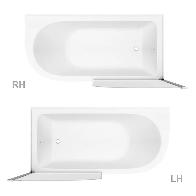 Appleby 1550 Roll Top Shower Bath with Screen + Chrome Leg Set - Image 4