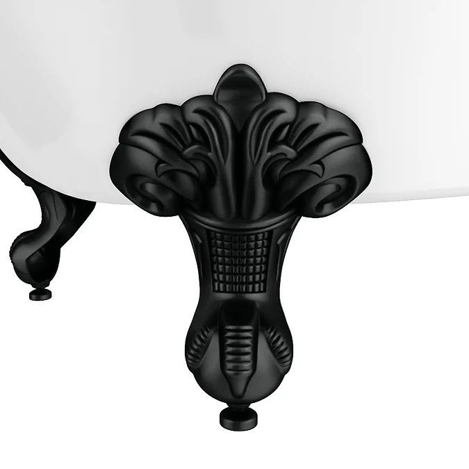 Appleby 1700 Roll Top Shower Bath with Matt Black Screen + Leg Set - Image 2