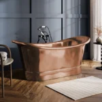 Trafalgar Copper 1700 x 710mm Double Ended Slipper Roll Top Bath Tub