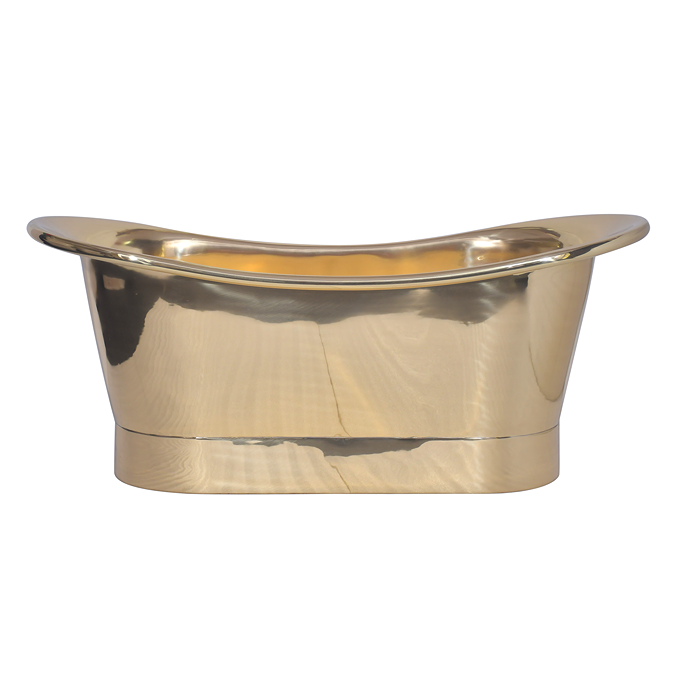 Trafalgar Polished Brass 1700 x 710mm Double Ended Roll Top Slipper Bath - Image 4