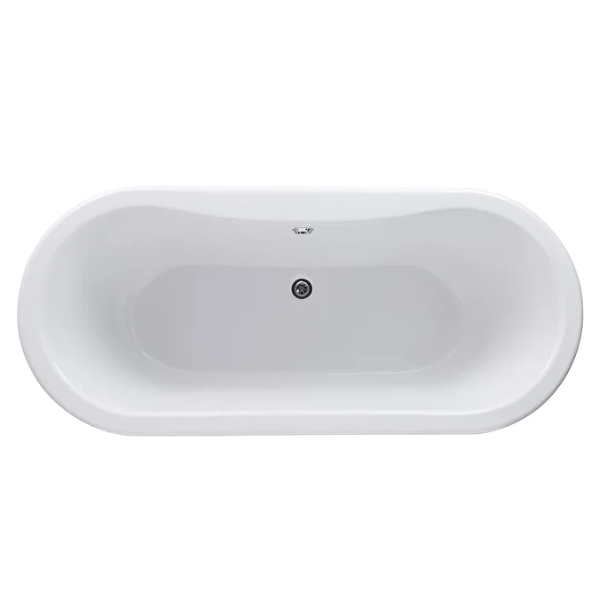 Old London - Kingsbury 1490 x 745 Double Ended Freestanding Bath with Chrome Leg Set - Image 2