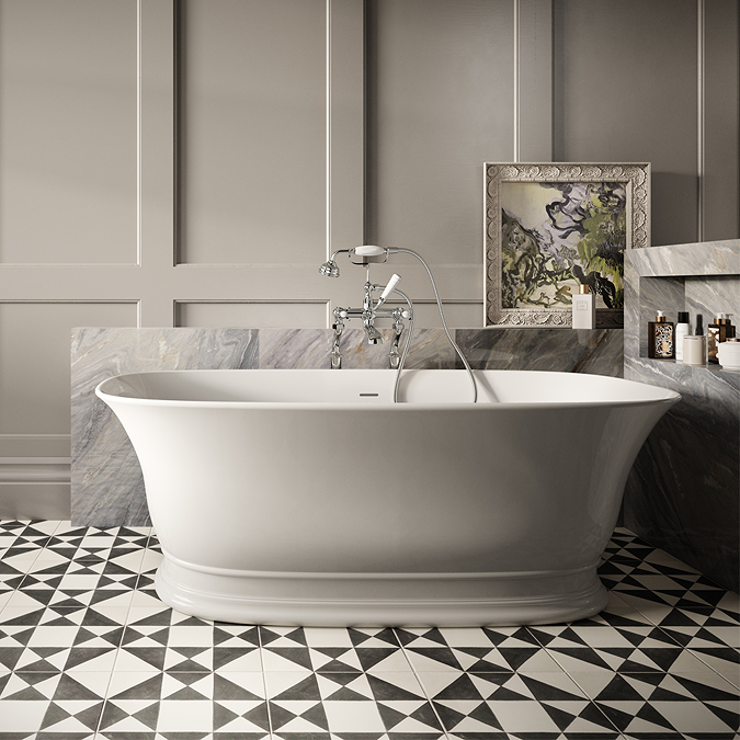 Old London Farringdon L1555 x W740mm Double Ended Freestanding Bath - Image 2