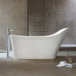 Clearwater - Nebbia Natural Stone Bath Hand Polished White - 1600 x 800mm