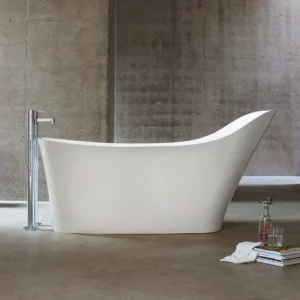 Clearwater - Nebbia Natural Stone Bath Hand Polished White - 1600 x 800mm