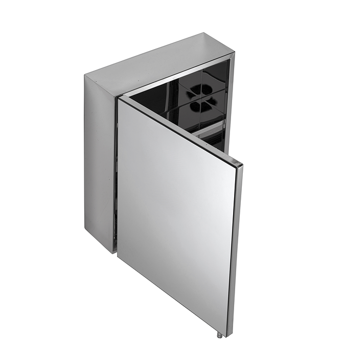 Croydex Avon Single Door Stainless Steel Mirror Cabinet - Image 2