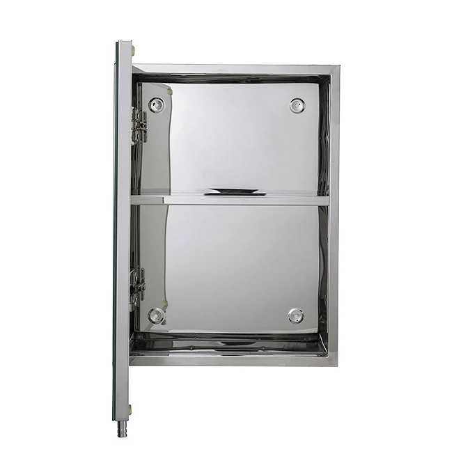 Croydex Avon Single Door Stainless Steel Mirror Cabinet - Image 4