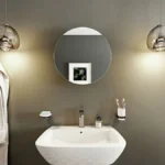 Croydex Severn Circular Door Mirror Cabinet - Stainless Steel