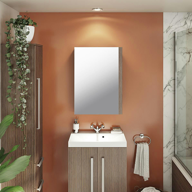 Orchard Wye Walnut 760 x 542mm Mirror Cabinet - Image 2