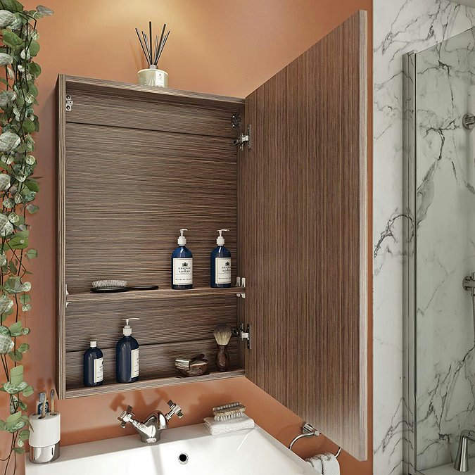 Orchard Wye Walnut 760 x 542mm Mirror Cabinet - Image 3