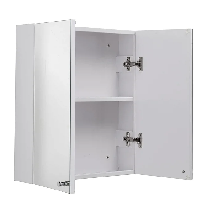 Croydex Carra White Double Door Mirror Cabinet - Image 2