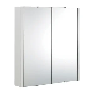Nuie Minimalist 2-Door Bathroom Mirror Cabinet (Width 617mm)
