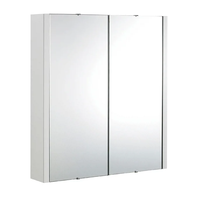 Nuie Minimalist 2-Door Bathroom Mirror Cabinet (Width 617mm)