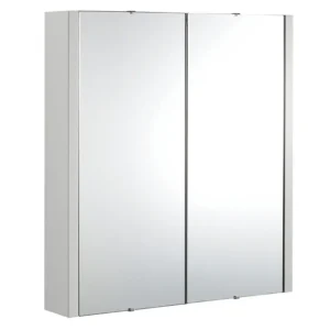 Toreno Light Grey 600mm 2-Door Mirror Cabinet