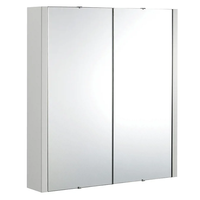 Toreno Light Grey 600mm 2-Door Mirror Cabinet