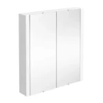 Radius White Minimalist Mirror Cabinet with 2 Doors W617 x D110mm