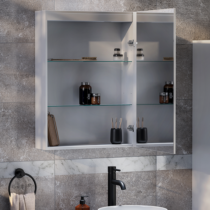 Toreno 500 x 700mm Single Door Mirror Cabinet - Image 4