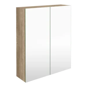 Arezzo 600 Rustic Oak 2-Door Mirror Cabinet