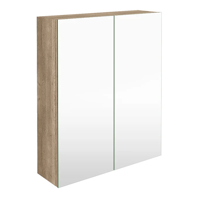 Arezzo 600 Rustic Oak 2-Door Mirror Cabinet
