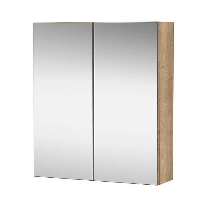 Milan Aura 600mm Mirror Cabinet - Autumn Oak - Image 4