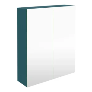 Arezzo 600 Matt Teal Green 2-Door Mirror Cabinet