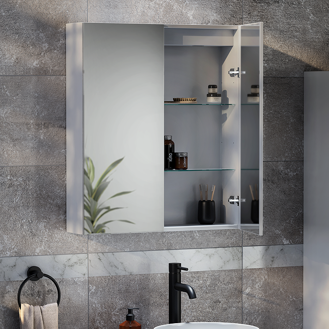 Toreno 600 x 700mm 2-Door Mirror Cabinet - Image 3