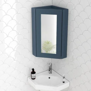 Chatsworth Corner Mirror Cabinet Blue
