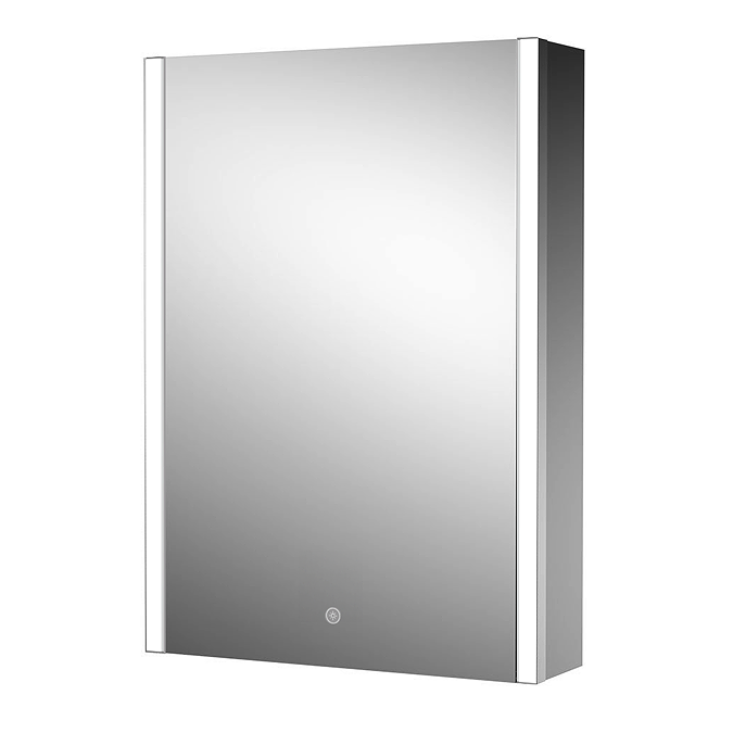Arezzo 500 x 700mm LED Illuminated Mirror Cabinet with Anti-Fog, Dimmer, Touch Sensor and Shaver Socket - Image 4