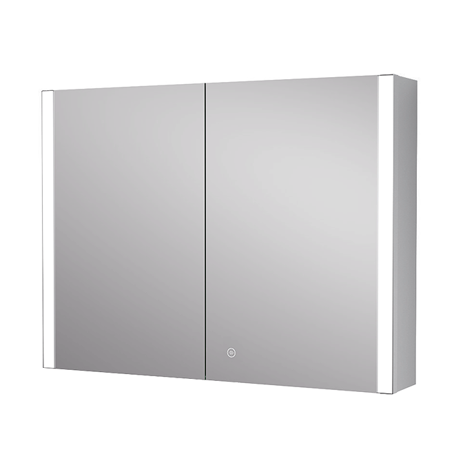 Arezzo 800 x 600mm LED Illuminated Mirror Cabinet with Anti-Fog, Dimmer, Touch Sensor and Shaver Socket - Image 2