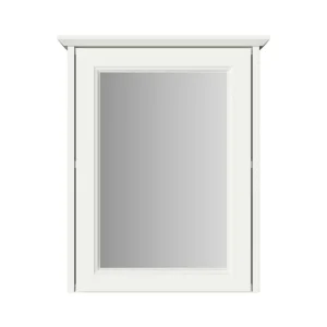 Heritage Caversham Single Door Mirror Wall Cabinet - Chantilly