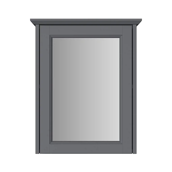Heritage Caversham Single Door Mirror Wall Cabinet - Graphite