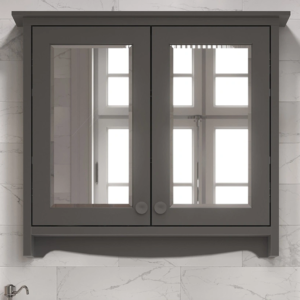 Burlington Guild 650mm Bathroom Mirror Cabinet - Ashbee Grey