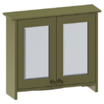 Burlington Guild 650mm Bathroom Mirror Cabinet - Carlyle Green