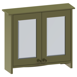 Burlington Guild 650mm Bathroom Mirror Cabinet - Carlyle Green
