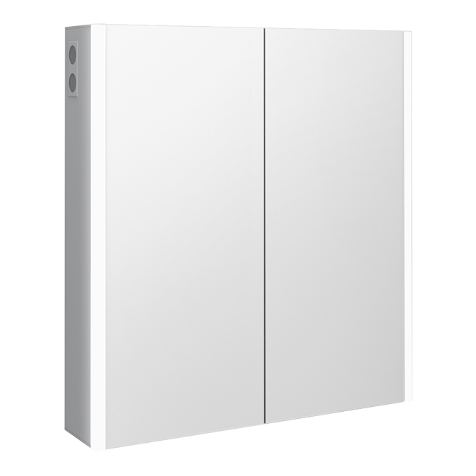 Toreno 700 x 650mm LED Illuminated 2-Door Bluetooth Mirror Cabinet with Motion Sensor, Anti-Fog & Shaving Socket - Image 4